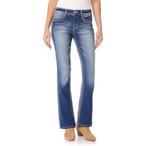 imageWallFlower Womens Size Legendary Bootcut MidRise Insta Stretch Juniors Jeans Standard and PlusJenna