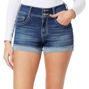 imageWallFlower Womens Standard and Plus Luscious Curvy 9inch MidRise Bermuda Shorts3 Clara Bling Short
