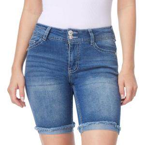 imageWallFlower Womens Standard and Plus Luscious Curvy 9inch MidRise Bermuda Shorts9 Trixie Bling Bermuda