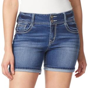 imageWallFlower Womens Standard and Plus Luscious Curvy 9inch MidRise Bermuda ShortsJenna Midi