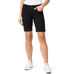 imageWallFlower Womens Ultra Denim Bermuda Shorts 9quot MidRise Insta Soft Juniors Available in Plus SizesBlack