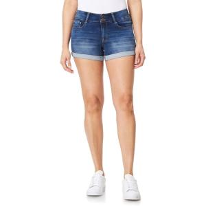 imageWallFlower Womens Ultra Denim Shorts MidRise Insta Soft Juniors Standard and PlusKelly