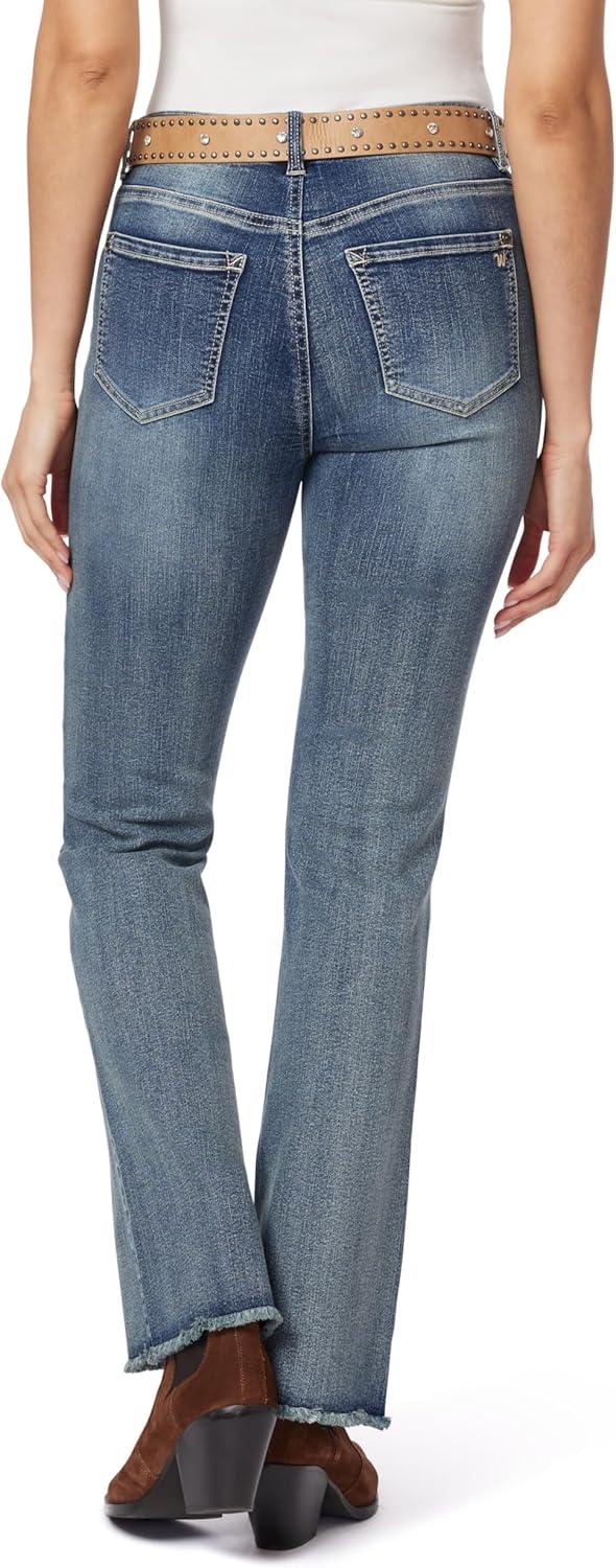 imageWallFlower Fearless Curvy HighRise Flared Jeans for Women Belted Insta Vintage Stretch Juniors DenimBasil