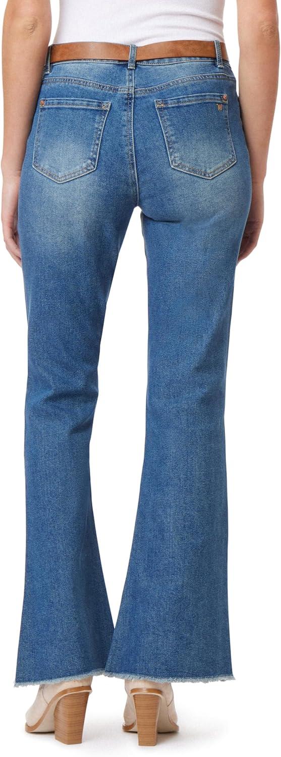 imageWallFlower Fearless Curvy HighRise Flared Jeans for Women Belted Insta Vintage Stretch Juniors DenimRelle