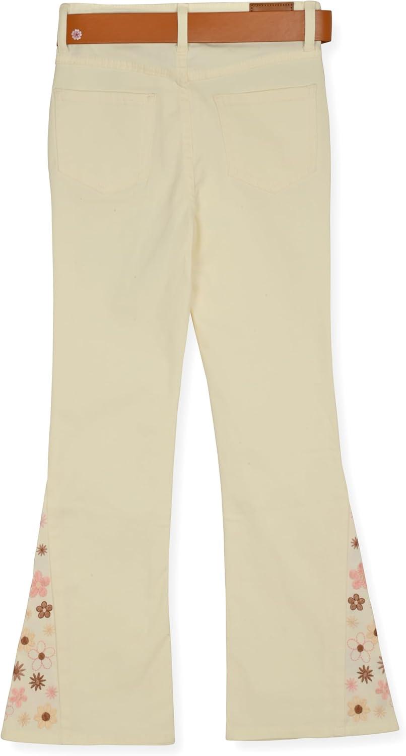 imageWallFlower Girls Jeans for Kids  5 Pocket Denim Pants for GirlsWhite Floral