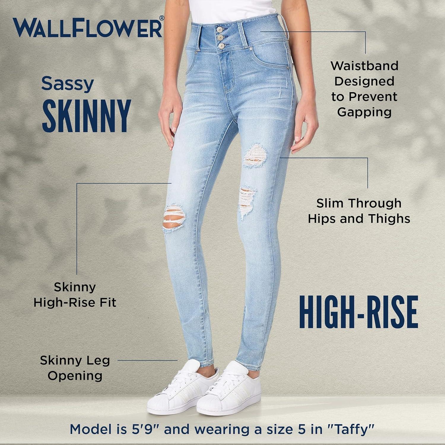 imageWallFlower Juniors Sassy High Rise Skinny Jegging JeanTaffy