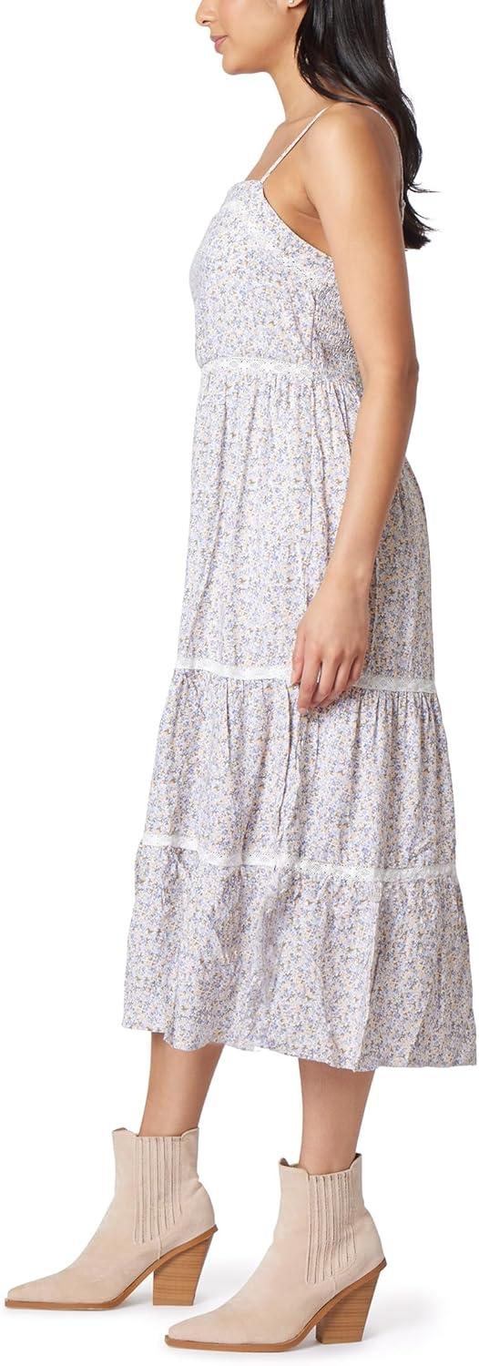 imageWallFlower Womens Adele Rayon Tiered Maxi DressSnow White