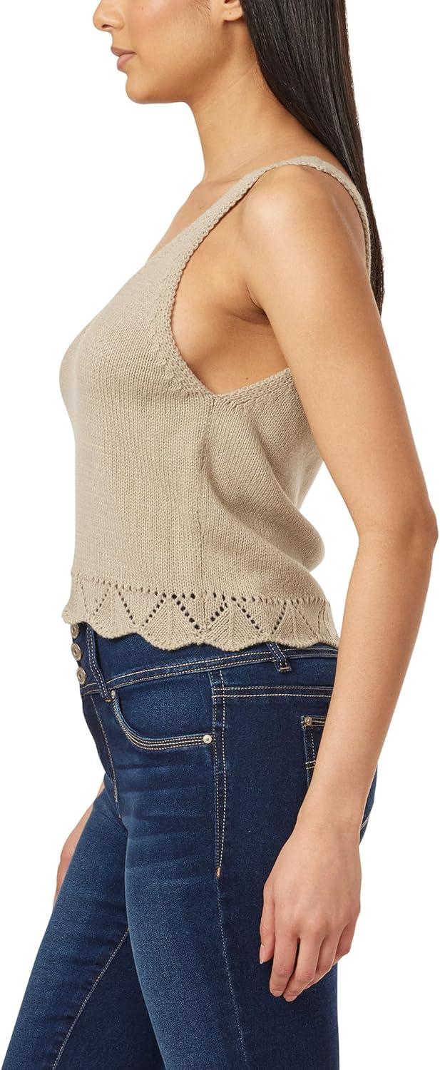 imageWallFlower Womens Aria Pointelle Sweater Knit Tank TopDewkist