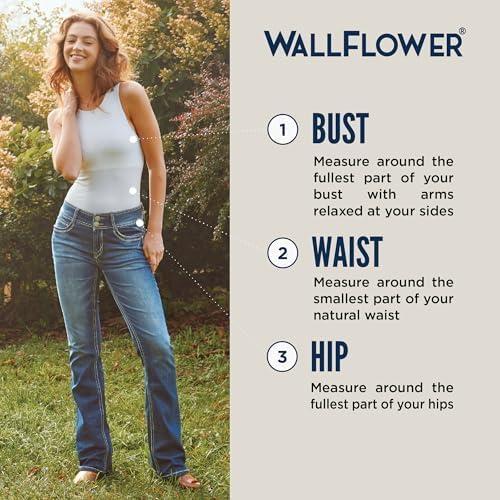 imageWallFlower Womens Bowery Brushed Cropped Cozy Flannel Boyfriend Trendy Spring Summer and Fall Light Button Down ShirtMahogany Black Plaid