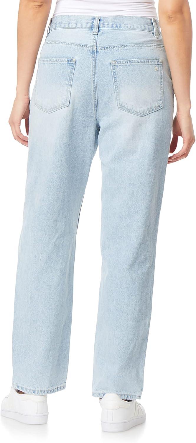 imageWallFlower Womens Boyfriend Straight Denim HighRise Insta Classic Juniors JeansWellie
