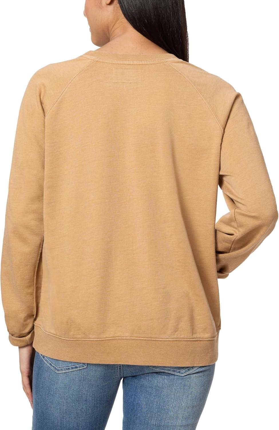 imageWallFlower Womens Dallas Oversized French Terry Graphic SweatshirtIced Coffee