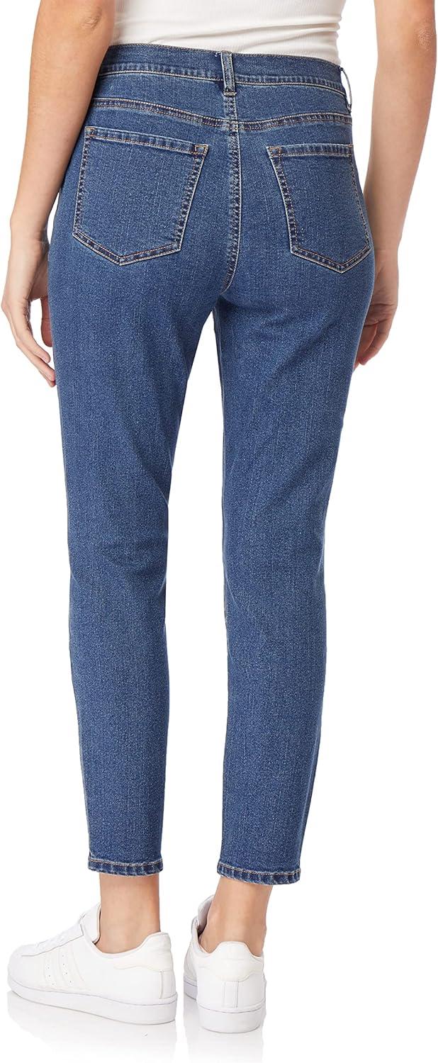 imageWallFlower Womens Fearless Curvy Ankle Denim Super HighRise Insta Vintage Juniors Jeans Standard and PlusMyra