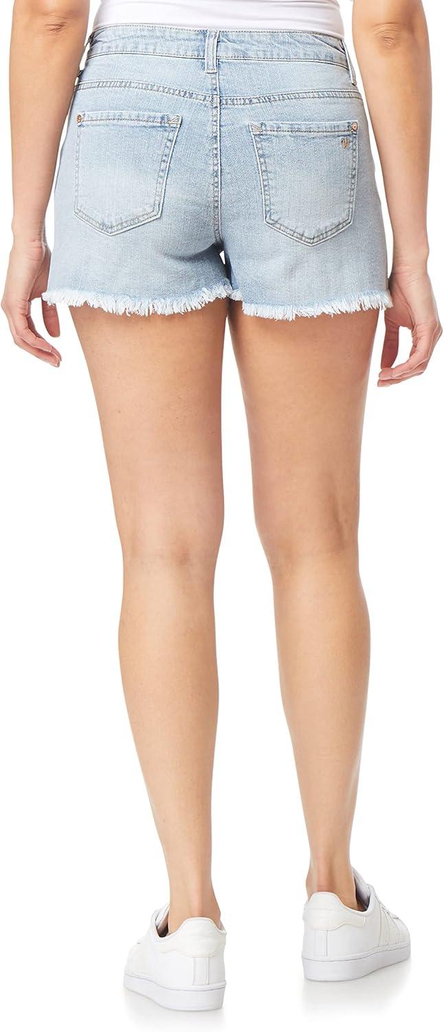 imageWallFlower Womens Fearless Curvy Denim Fashion Shorts HighRise Insta Vintage JuniorsAlpine