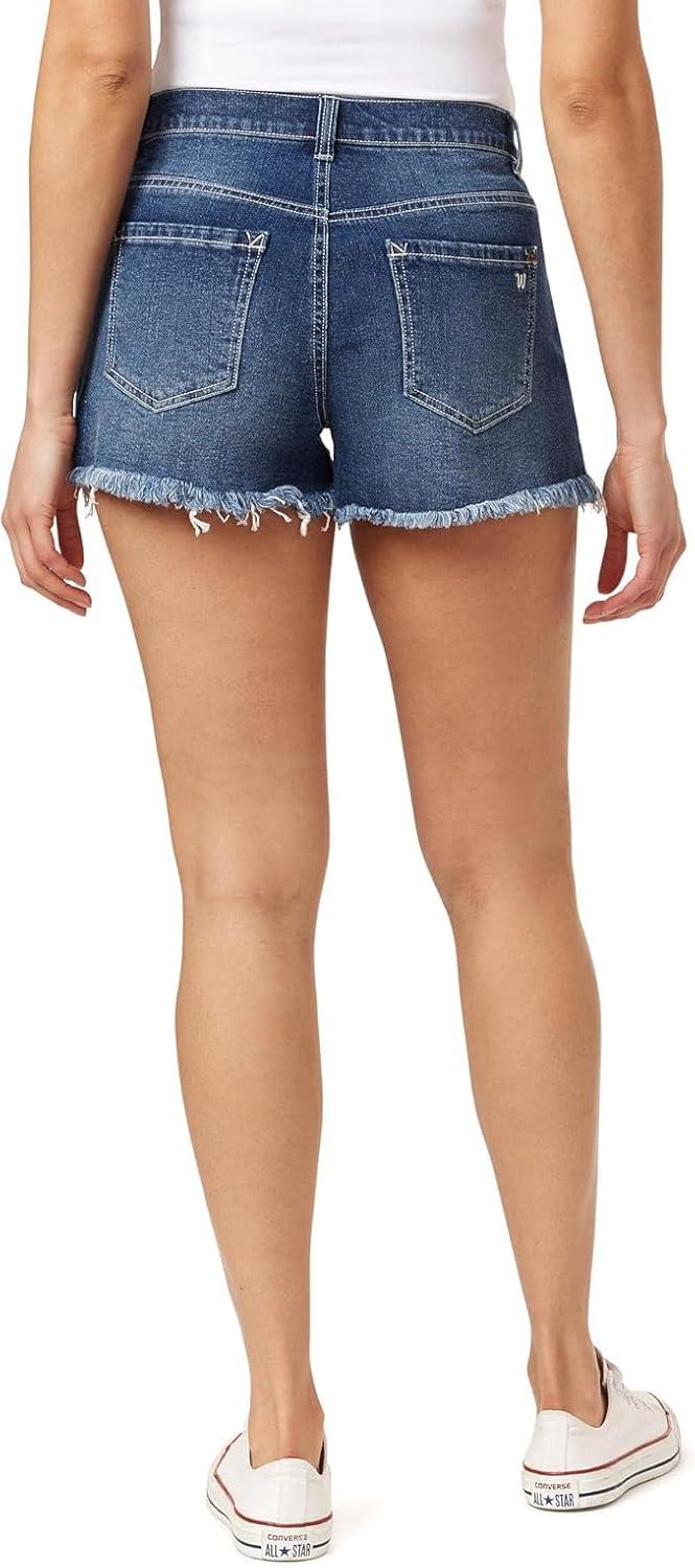 imageWallFlower Womens Fearless Curvy Denim Fashion Shorts HighRise Insta Vintage JuniorsBling Ezra