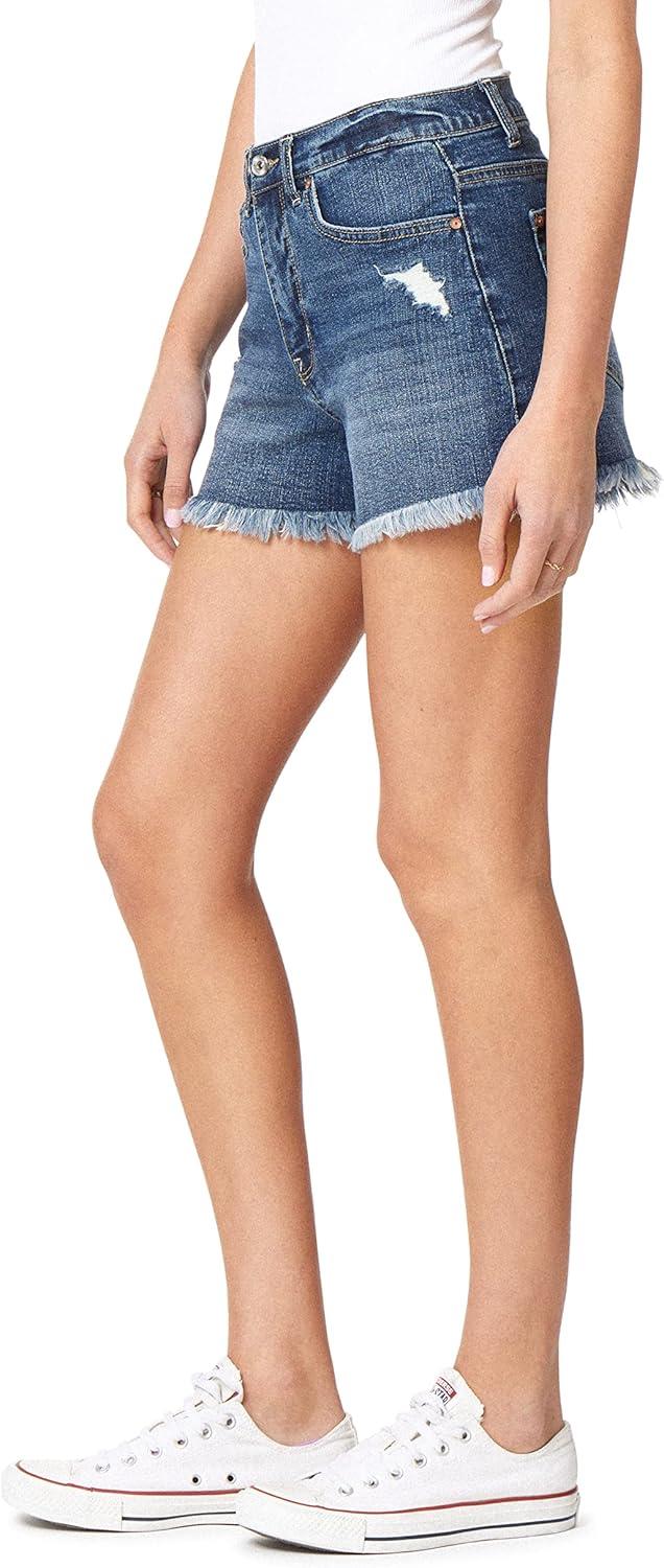 imageWallFlower Womens Fearless Curvy Denim Fashion Shorts HighRise Insta Vintage JuniorsEzra