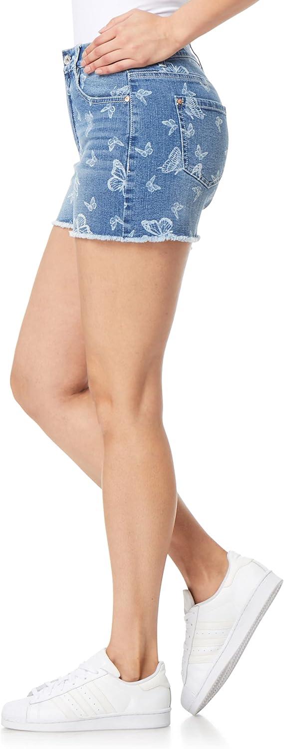 imageWallFlower Womens Fearless Curvy Denim Fashion Shorts HighRise Insta Vintage JuniorsTanya