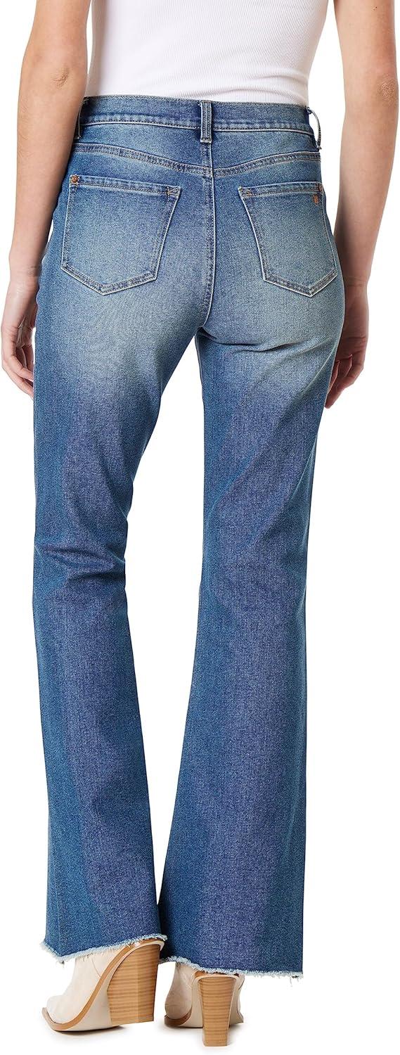 imageWallFlower Womens Fearless Curvy Super Flare High Rise Insta Vintage Juniors JeansRelle