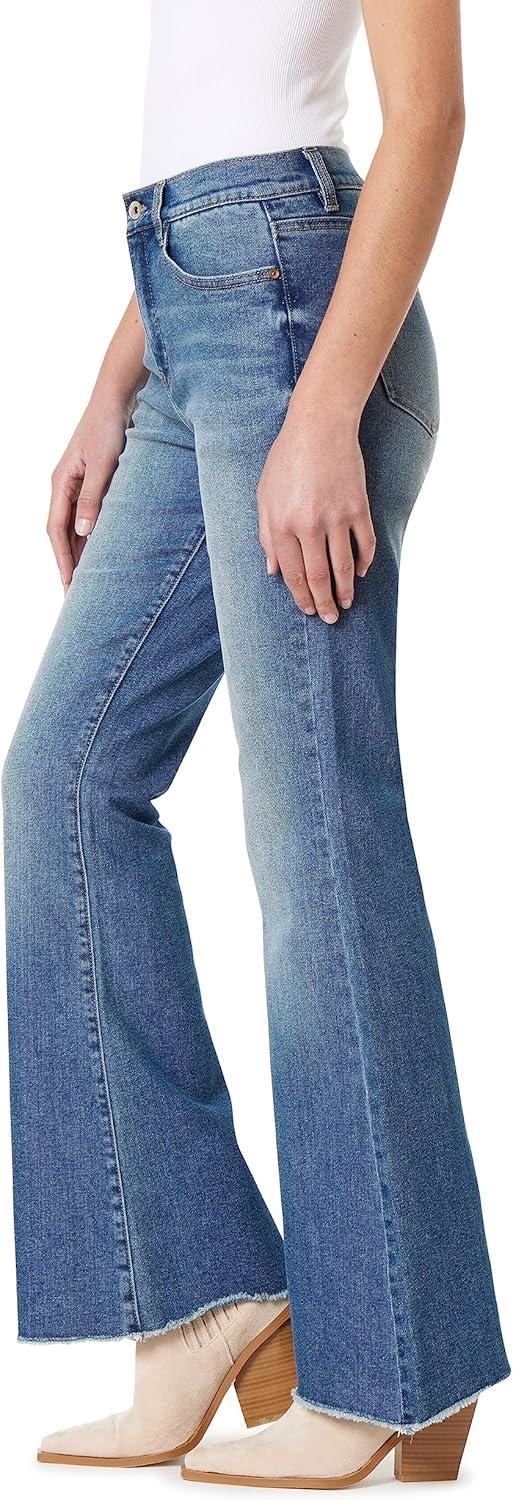imageWallFlower Womens Fearless Curvy Super Flare High Rise Insta Vintage Juniors JeansRelle