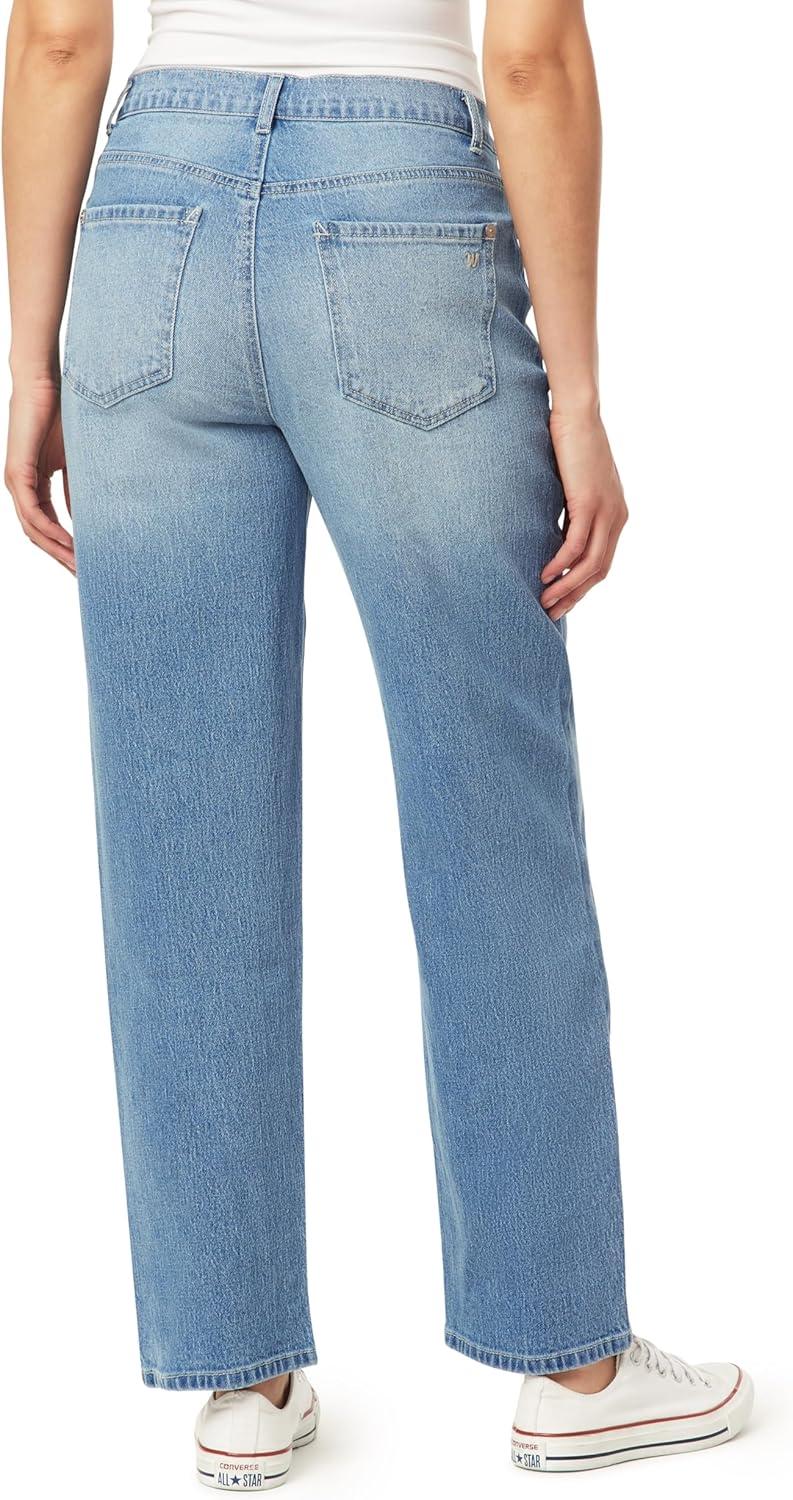 imageWallFlower Womens Fearless Curvy Super HighRise Retro Straight 30quot Insta Vintage Juniors JeansElle