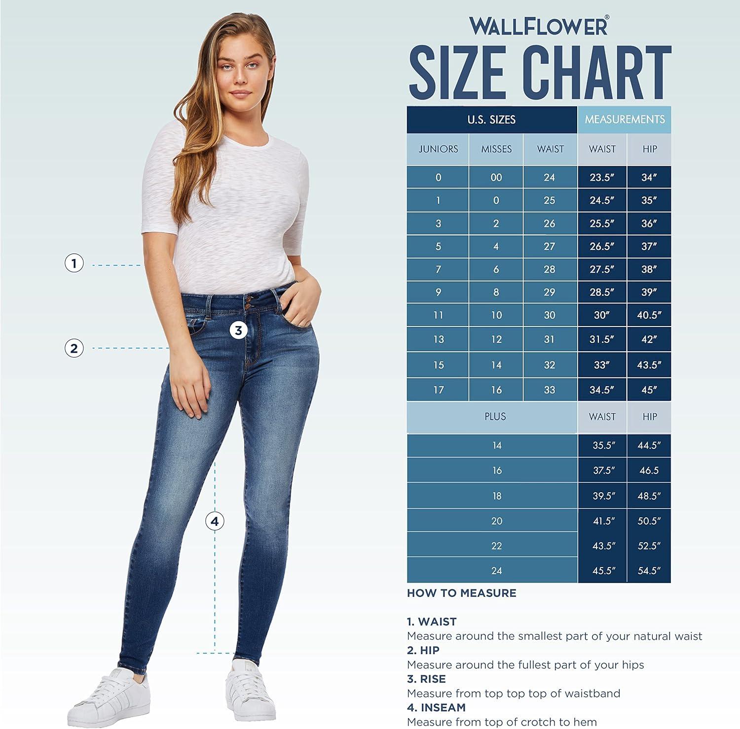 imageWallFlower Womens Fearless Curvy Wide Leg HighRise Juniors 27quot Ankle Denim and Twill PantsBright White
