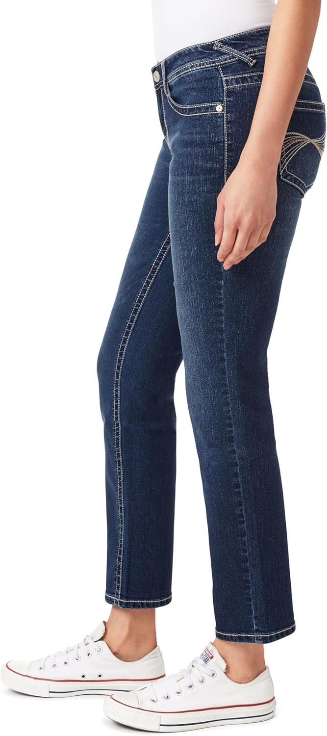imageWallFlower Womens Feisty Curvy 30quot Low Rise Straight Insta Stretch Juniors JeansEvan