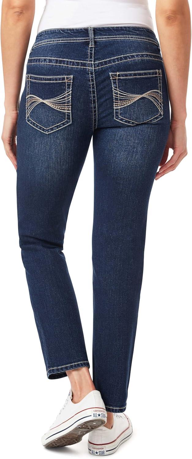 imageWallFlower Womens Feisty Curvy 30quot Low Rise Straight Insta Stretch Juniors JeansEvan
