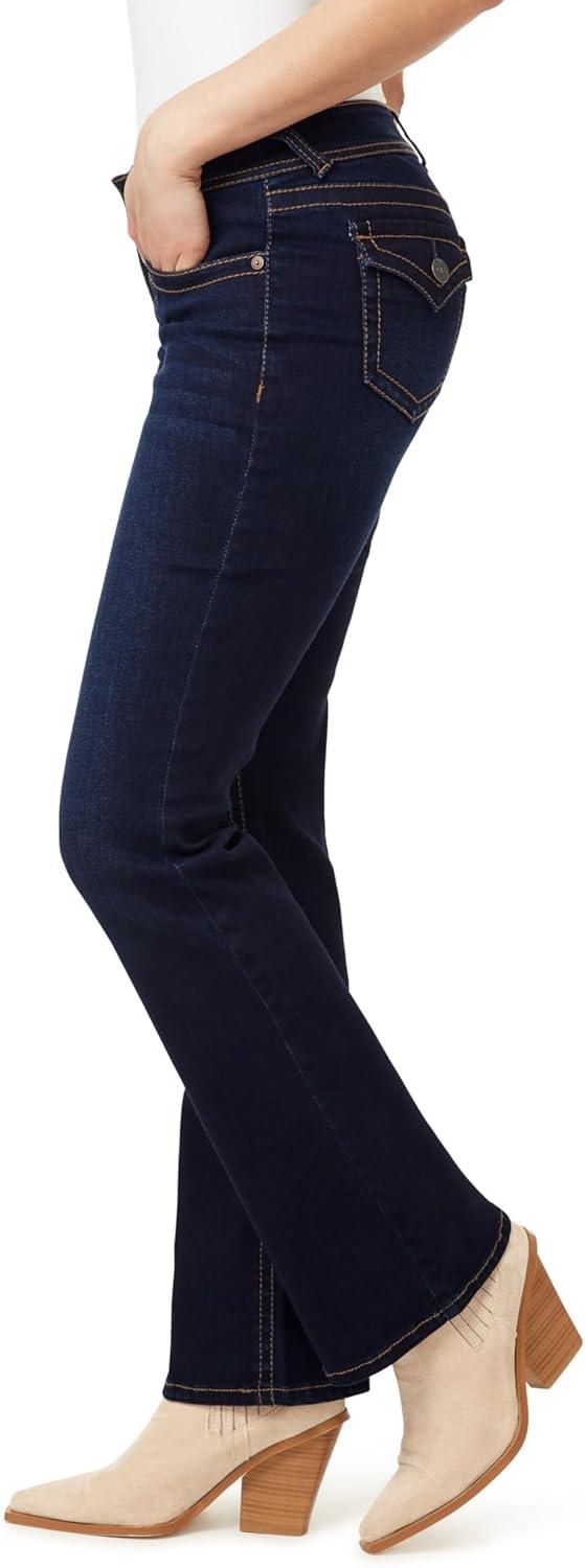 imageWallFlower Womens Feisty Curvy Low Rise Slim Flare Insta Stretch Juniors JeansGeorgia