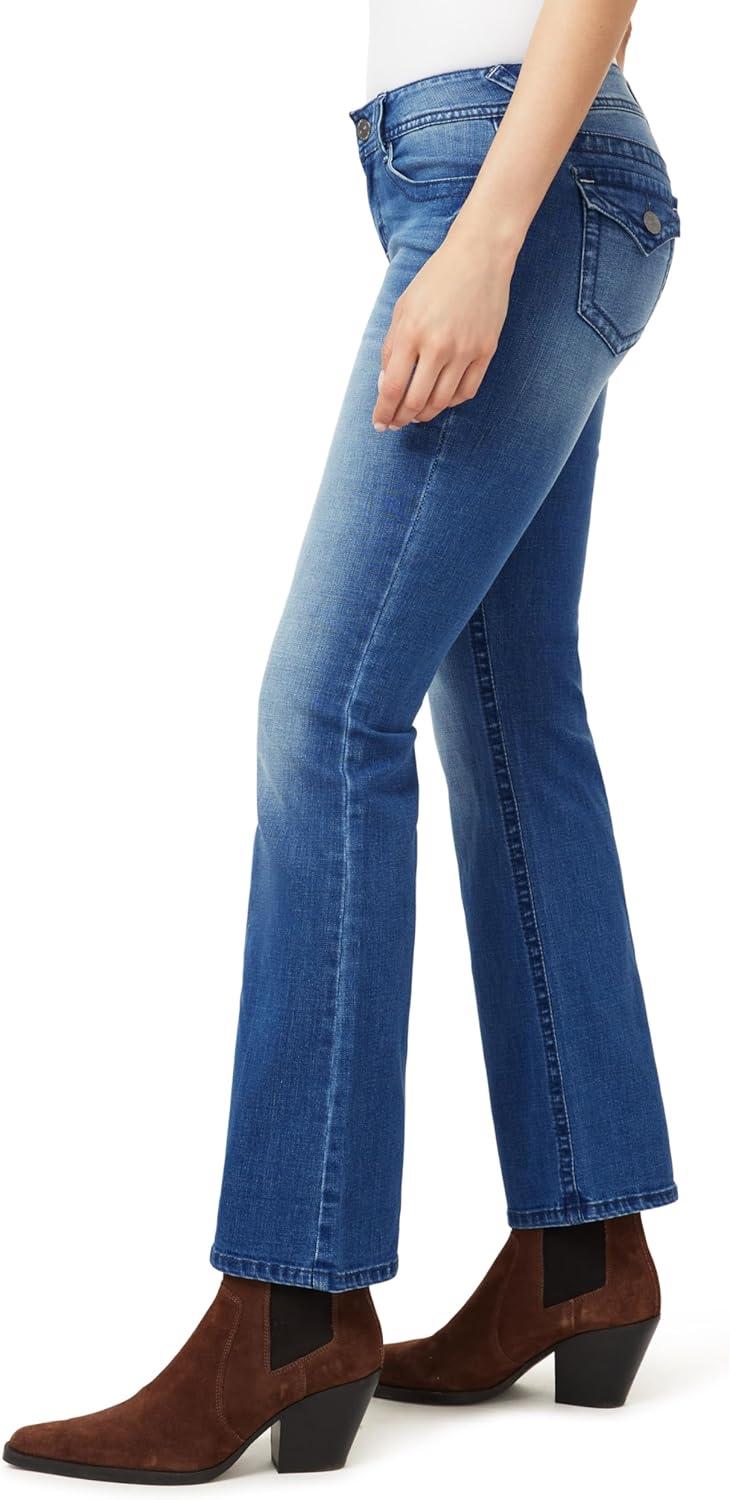 imageWallFlower Womens Feisty Curvy Low Rise Slim Flare Insta Stretch Juniors JeansHollie