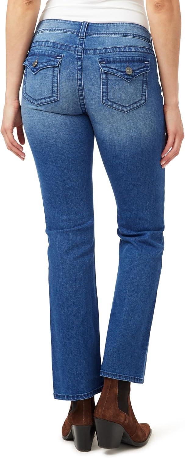 imageWallFlower Womens Feisty Curvy Low Rise Slim Flare Insta Stretch Juniors JeansHollie