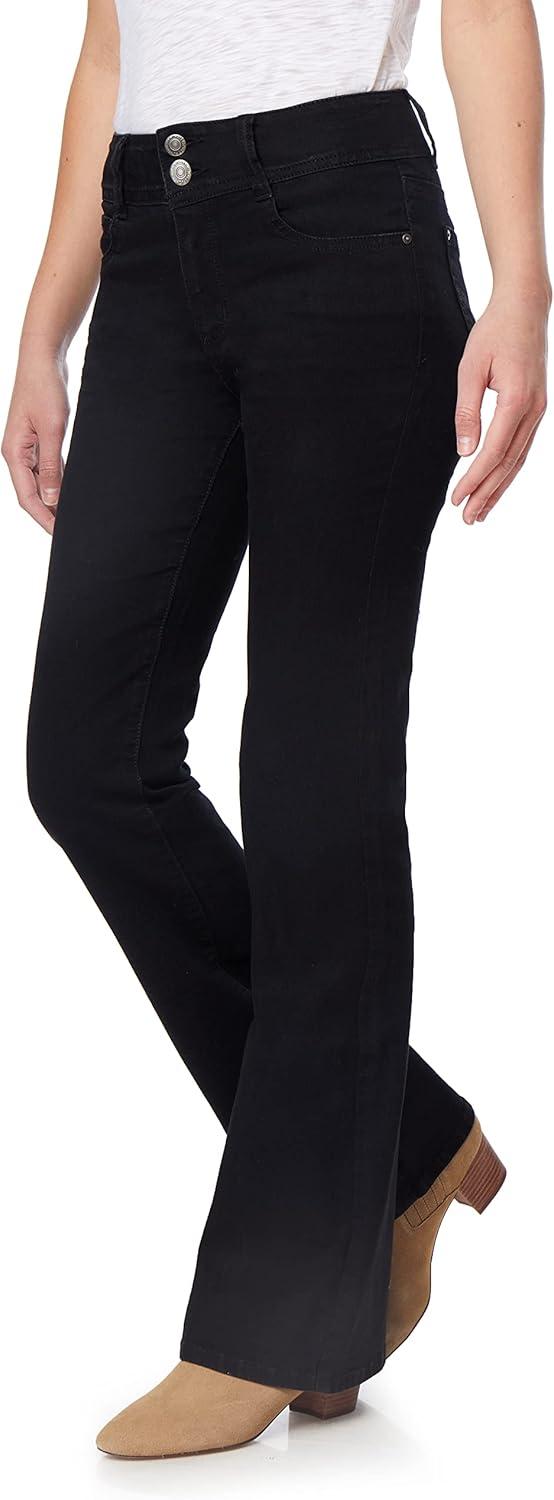 imageWallFlower Womens Flirty Curvy Flare High Rise Insta Stretch Juniors JeansAbbey