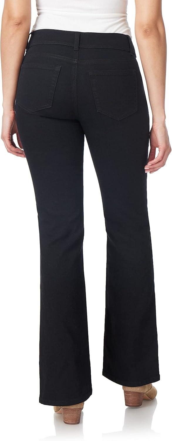 imageWallFlower Womens Flirty Curvy Flare High Rise Insta Stretch Juniors JeansBlack