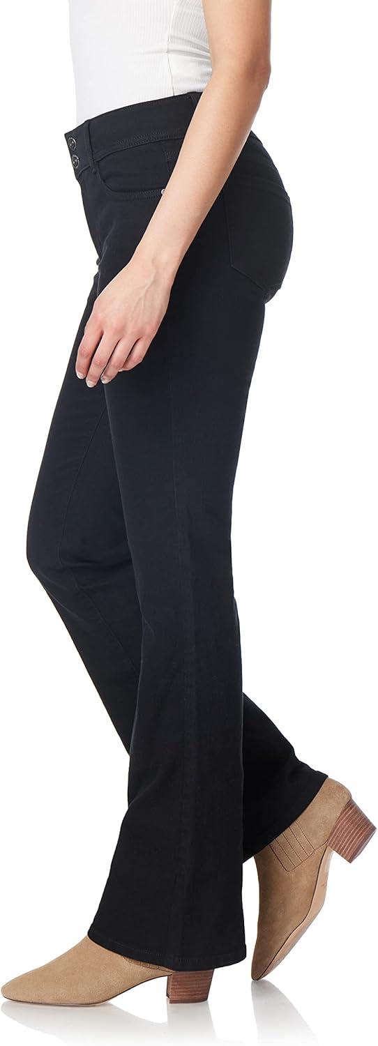 imageWallFlower Womens Flirty Curvy Flare High Rise Insta Stretch Juniors JeansBlack