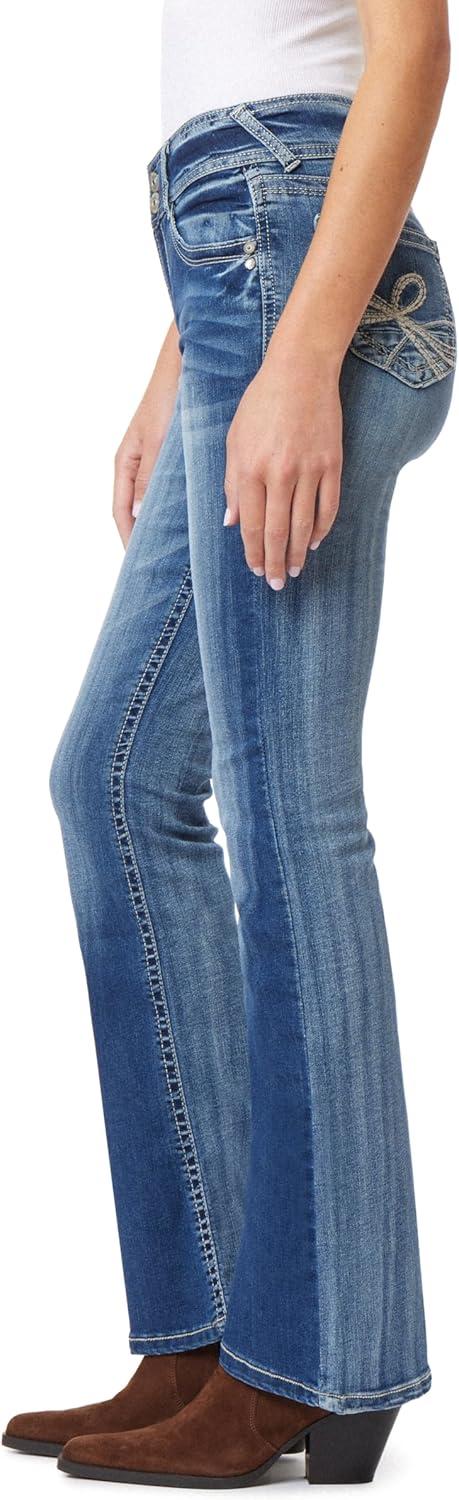 imageWallFlower Womens Flirty Curvy Flare High Rise Insta Stretch Juniors JeansGemma