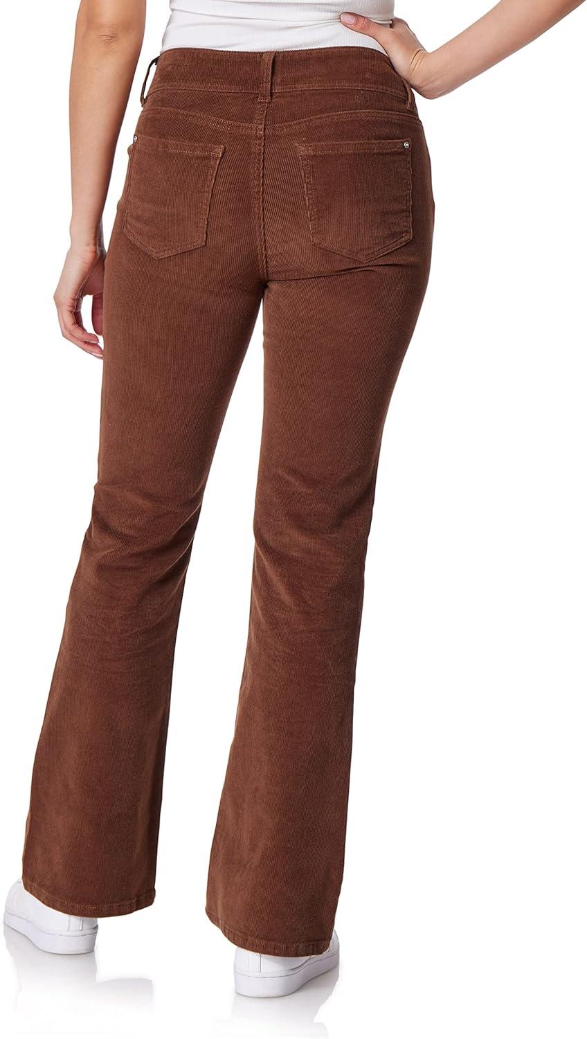 imageWallFlower Womens Flirty Curvy Flare High Rise Insta Stretch Juniors JeansTruffle