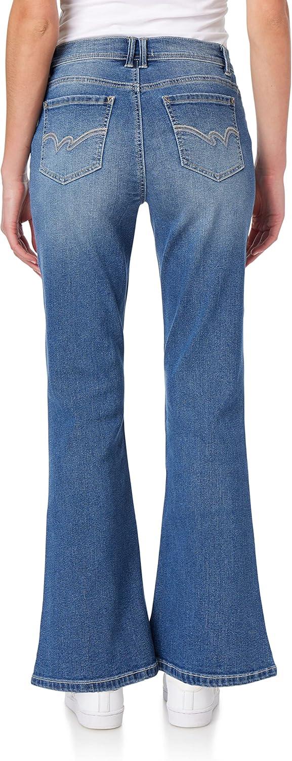 imageWallFlower Womens Flirty Curvy Super Flare High Rise Insta Stretch Juniors JeansJoelle