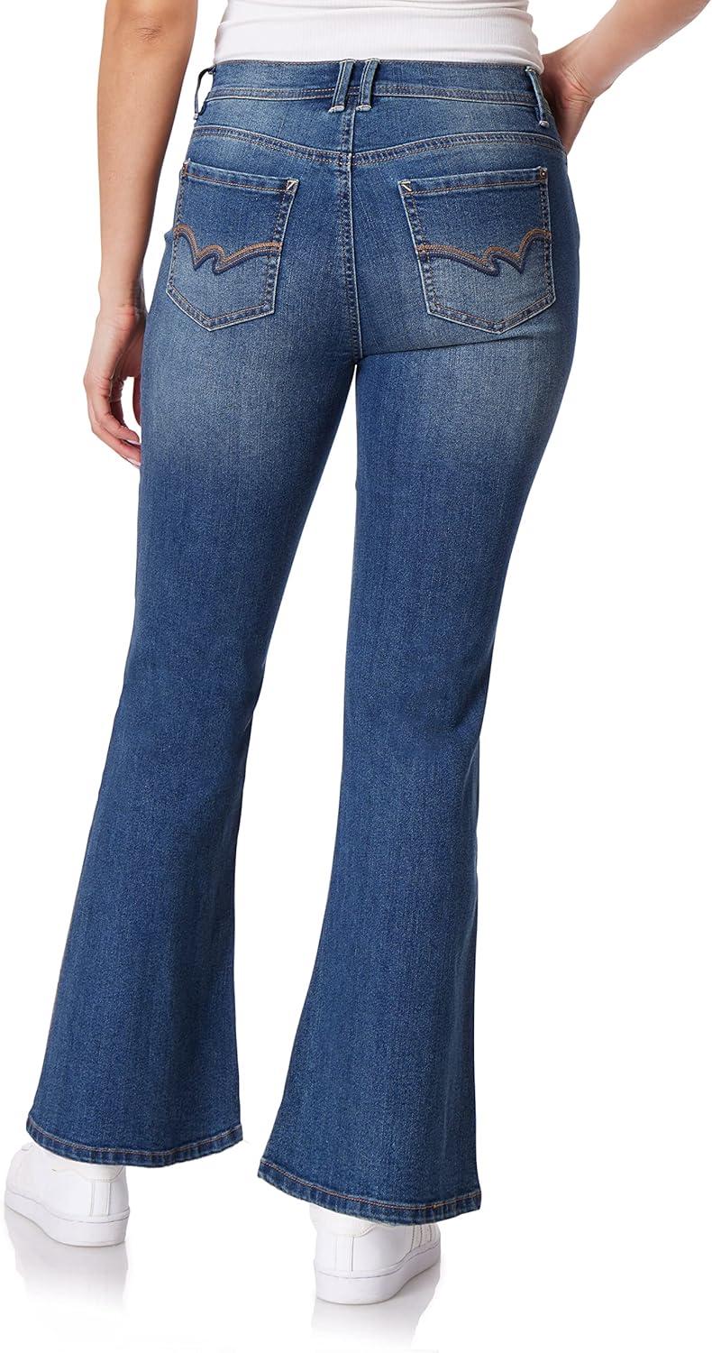 imageWallFlower Womens Flirty Curvy Super Flare High Rise Insta Stretch Juniors JeansParadise