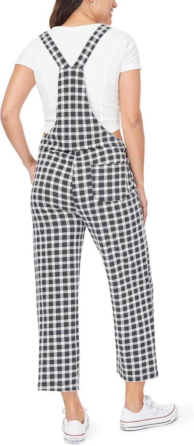 imageWallFlower Womens French Terry Jogger OverallsBlack Ivory
