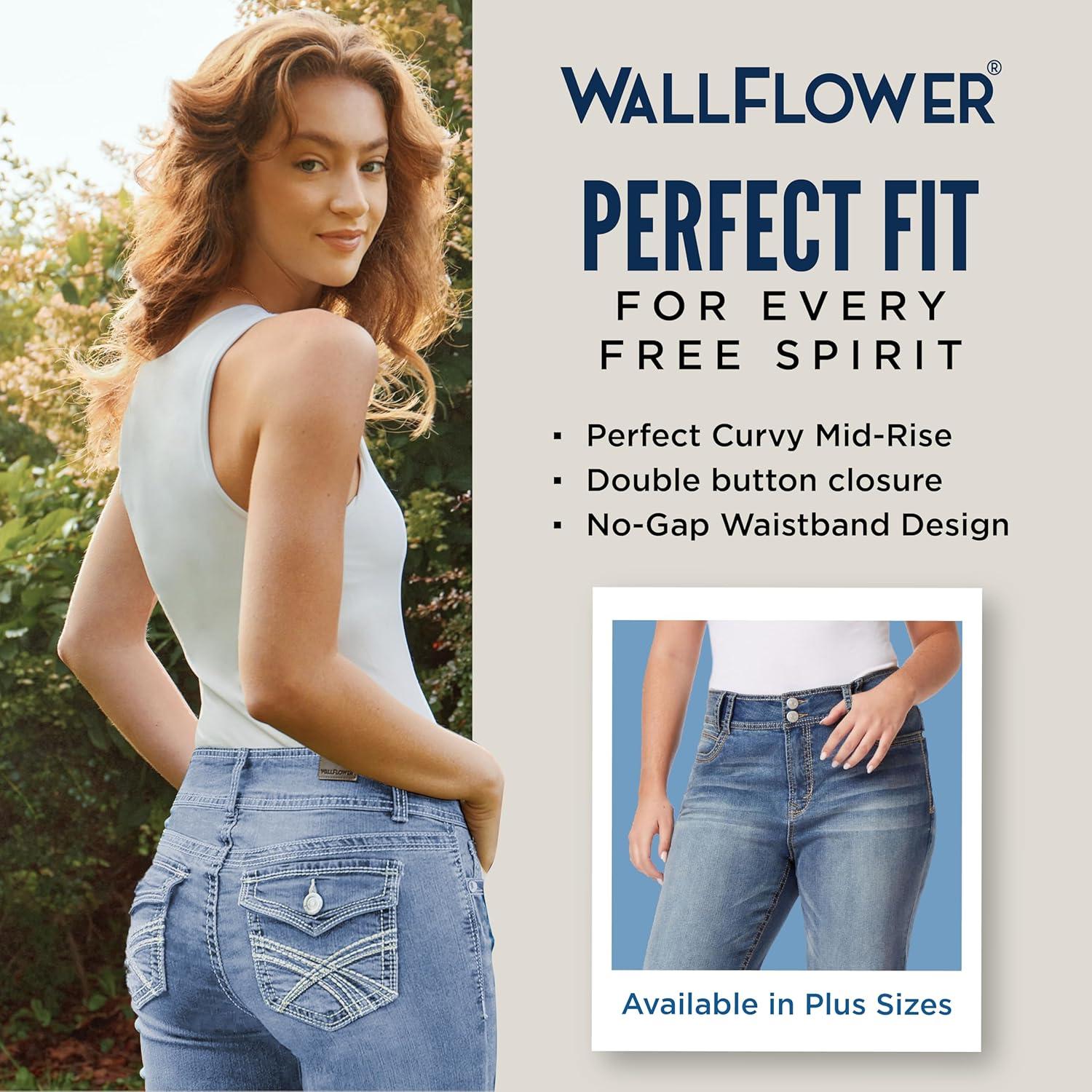 imageWallFlower Womens InstaStretch Luscious Curvy Bootcut Jeans Galaxy 11 Long
