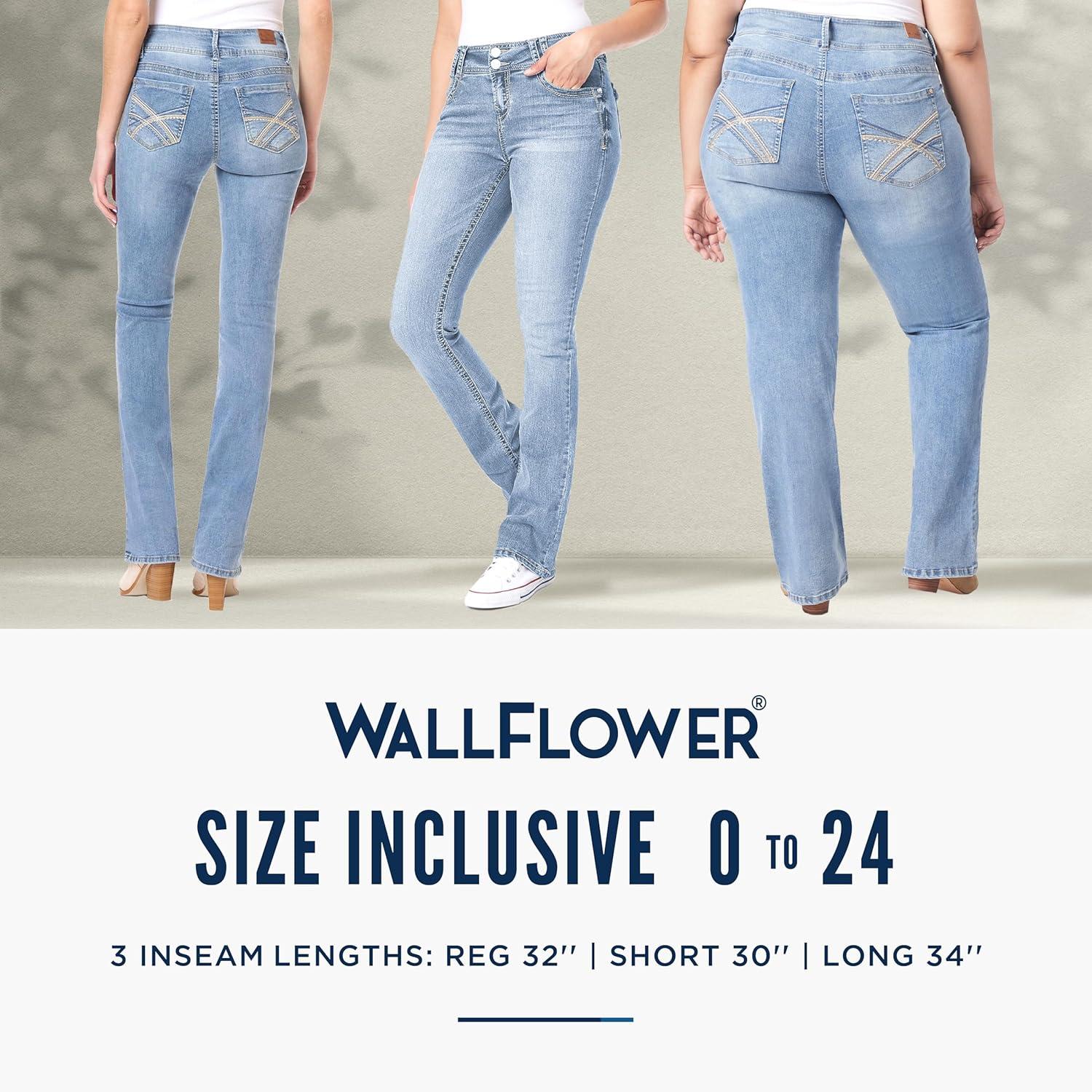 imageWallFlower Womens InstaStretch Luscious Curvy Bootcut Jeans Galaxy 11 Long