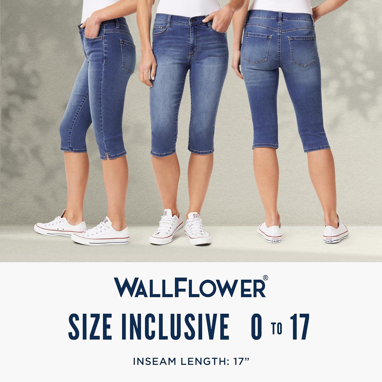 imageWallFlower Womens Irresistible 17quot Skinny Capri Jeans HighRise Insta Soft JuniorsRiverton