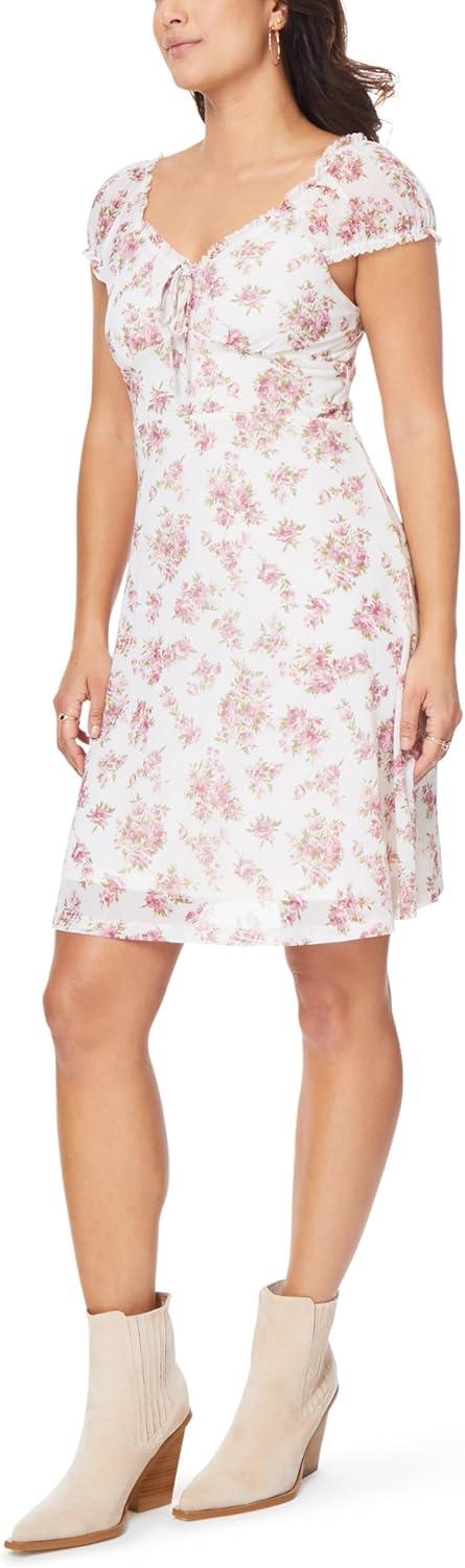imageWallFlower Womens Juliet Puff Sleeve Prarie Mini DressJet Stream