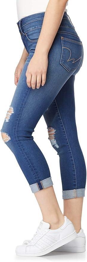 imageWallFlower Womens Juniors InstaSoft HighRise Sassy Fit Skinny Stretch Crop JeansHarper