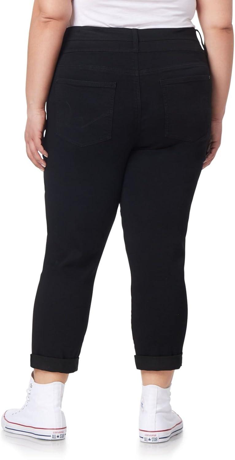 imageWallFlower Womens Juniors InstaSoft HighRise Sassy Fit Skinny Stretch Crop JeansNoir