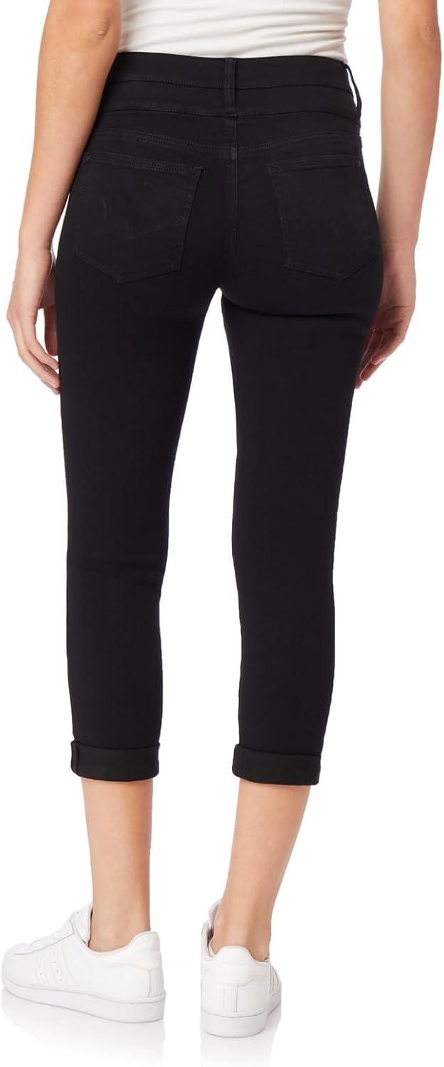 imageWallFlower Womens Juniors InstaSoft HighRise Sassy Fit Skinny Stretch Crop JeansNoir
