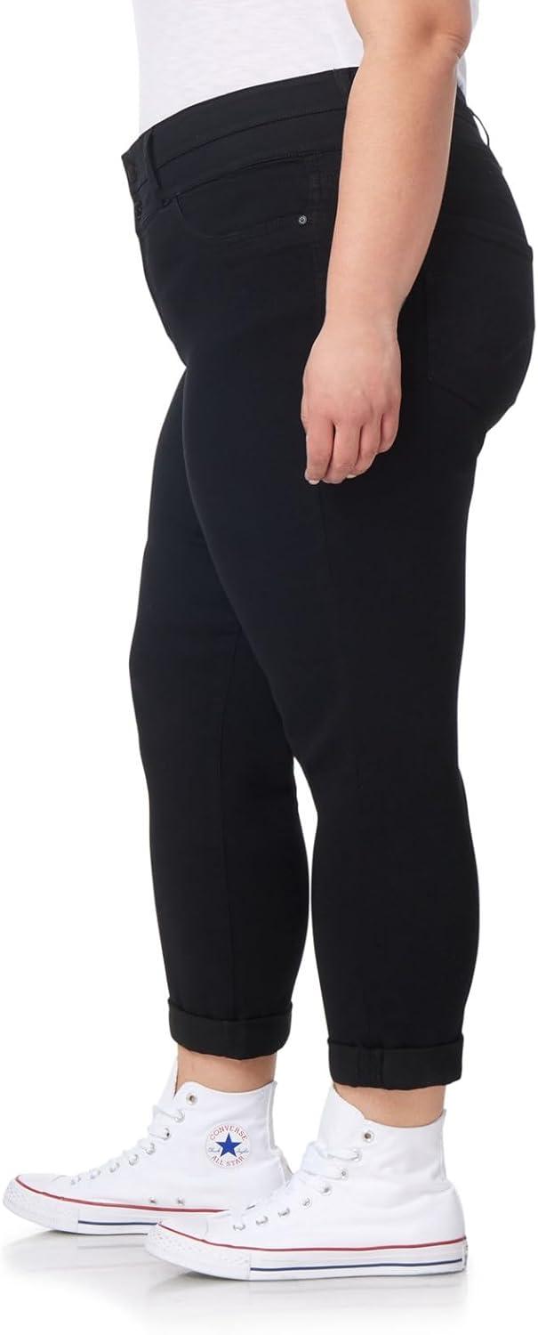 imageWallFlower Womens Juniors InstaSoft HighRise Sassy Fit Skinny Stretch Crop JeansNoir