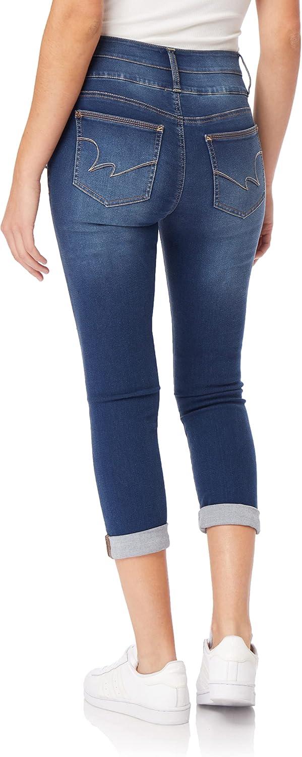imageWallFlower Womens Juniors InstaSoft HighRise Sassy Fit Skinny Stretch Crop JeansParis