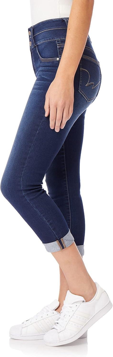 imageWallFlower Womens Juniors InstaSoft HighRise Sassy Fit Skinny Stretch Crop JeansRiverton