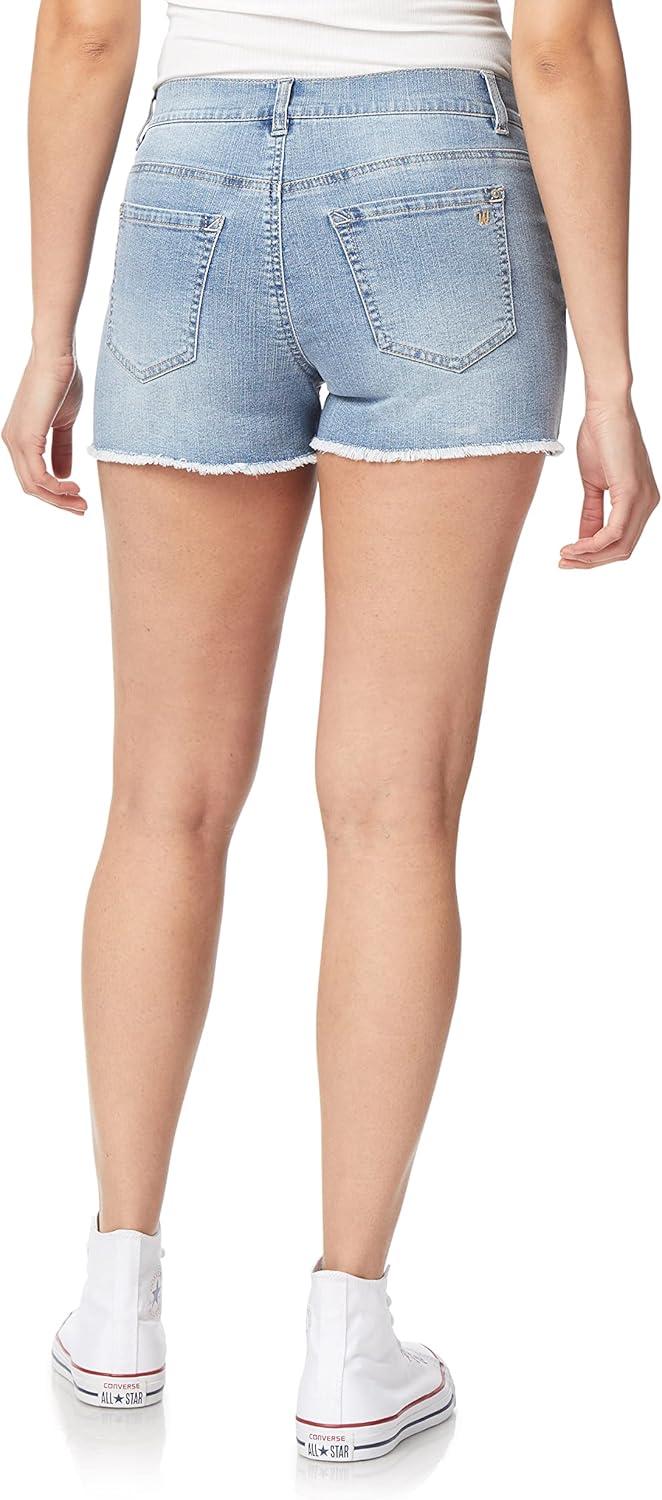 imageWallFlower Womens Juniors Instastretch Tomboy Exposed Pockets MidRise Stretch ShortsAlbury