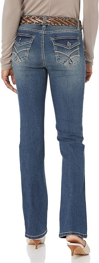 imageWallFlower Womens Legendary Slim Bootcut MidRise Belted Insta Stretch Juniors Jeans Standard and PlusDaytona