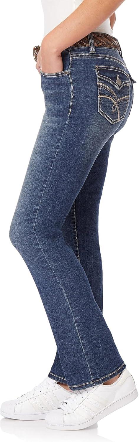 imageWallFlower Womens Legendary Slim Bootcut MidRise Belted Insta Stretch Juniors Jeans Standard and PlusDaytona